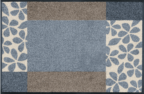 Felpudo gris flores alfombras Felpudo gris flores