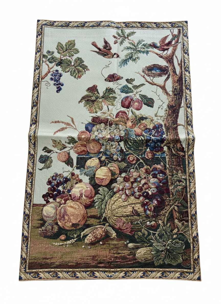 tapiz decorativo bodegon frutas y aves general