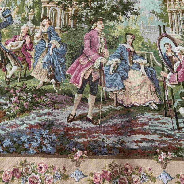alfombras tapiz decorativo escena galante 17641 detalle