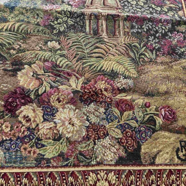 alfombras tapiz decorativo jardin clasico detalle