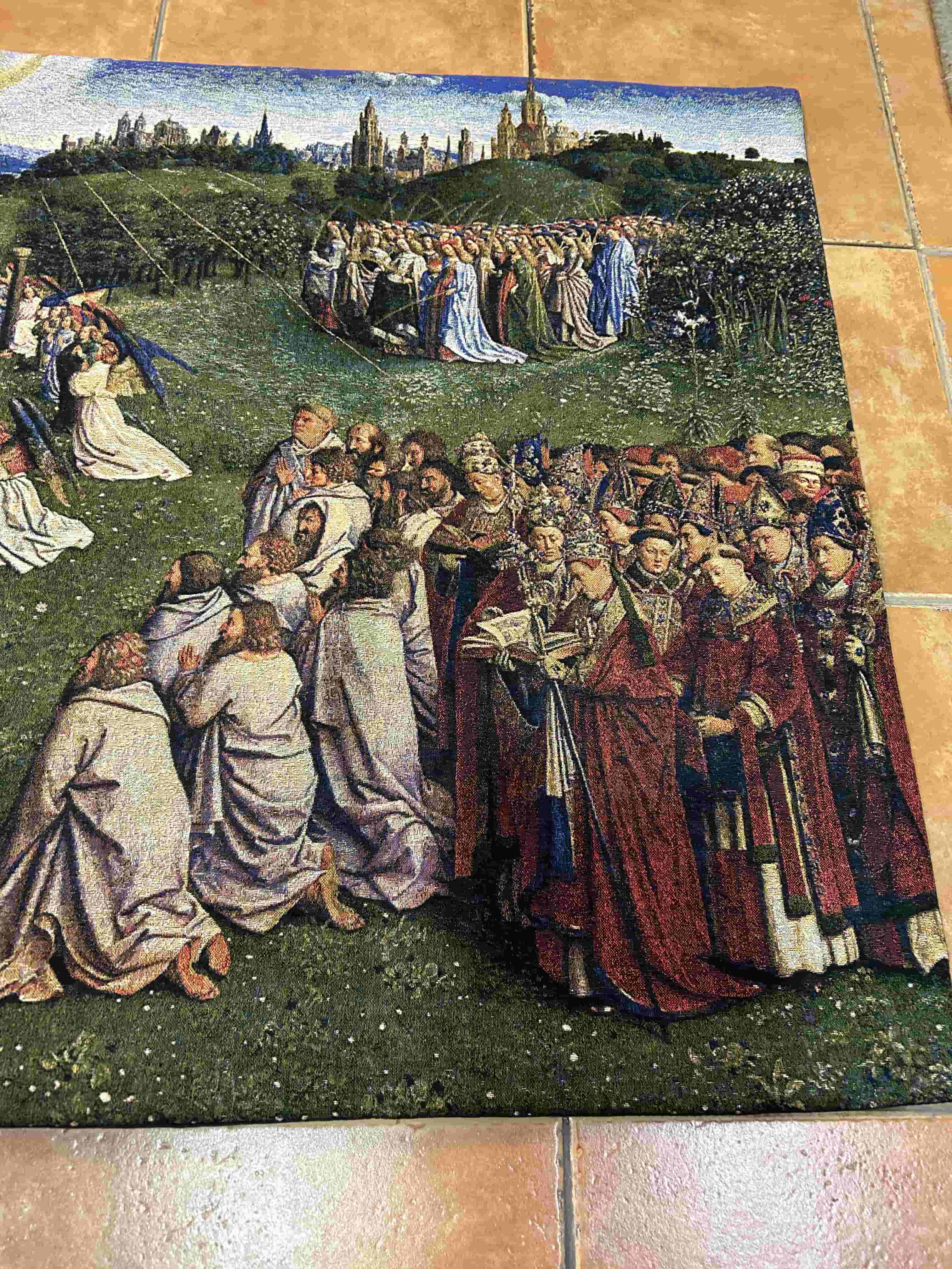 tapiz adoracion cordero detalle