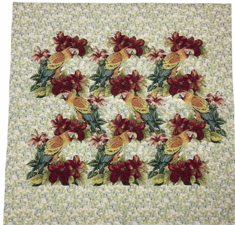 tapiz decorativo loro y flores general